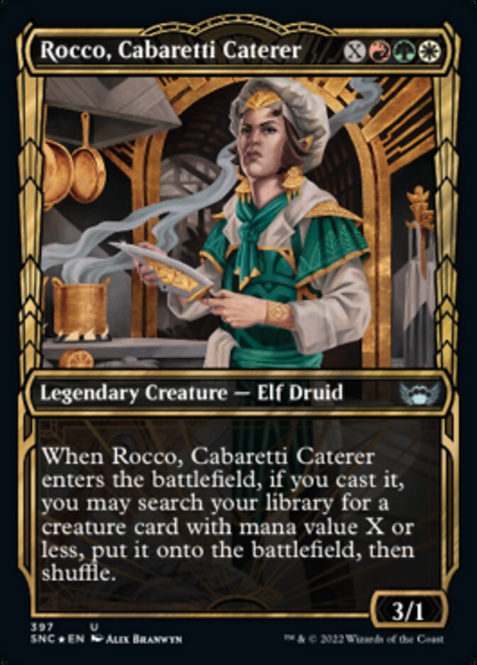 Rocco, Cabaretti Caterer (Showcase Golden Age Gilded Foil) [Streets of New Capenna] | Empire Gaming NC