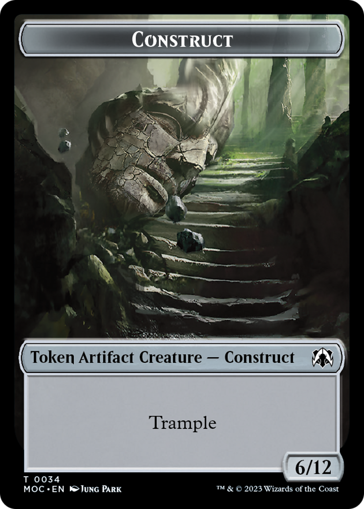 Phyrexian Golem // Construct Double-Sided Token [March of the Machine Commander Tokens] | Empire Gaming NC