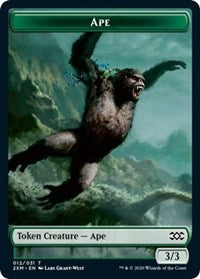 Ape // Elemental Double-sided Token [Double Masters Tokens] | Empire Gaming NC