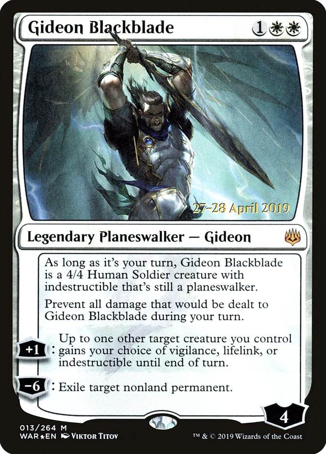 Gideon Blackblade  [War of the Spark Prerelease Promos] | Empire Gaming NC