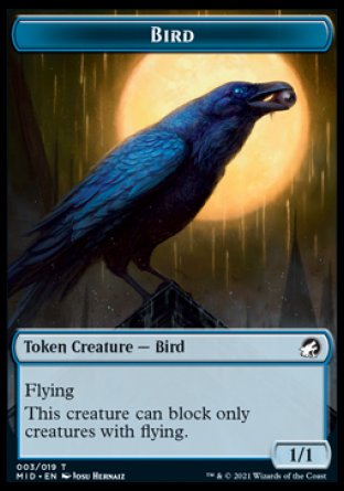 Bird Token [Innistrad: Midnight Hunt Tokens] | Empire Gaming NC