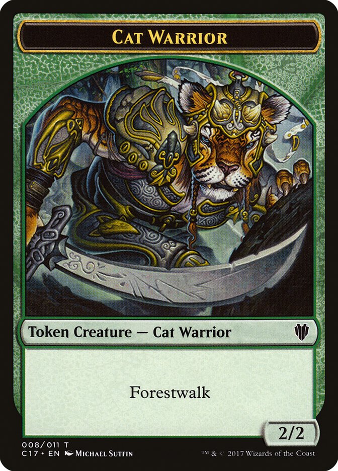 Cat Warrior Token [Commander 2017 Tokens] | Empire Gaming NC