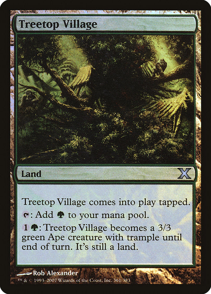 Treetop Village (Premium Foil) [Tenth Edition] | Empire Gaming NC