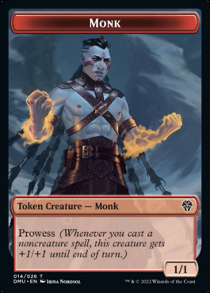 Monk Token [Dominaria United Tokens] | Empire Gaming NC