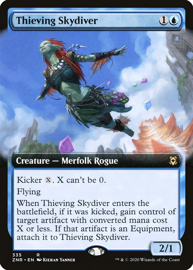 Thieving Skydiver (Extended Art) [Zendikar Rising] | Empire Gaming NC