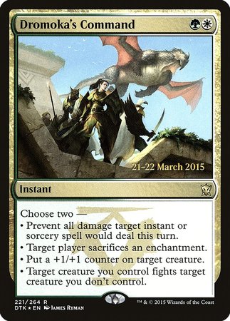 Dromoka's Command [Dragons of Tarkir Promos] | Empire Gaming NC