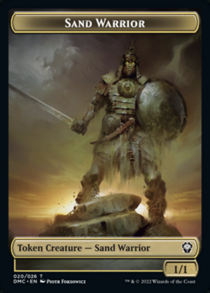 Sand Warrior Token [Dominaria United Commander Tokens] | Empire Gaming NC