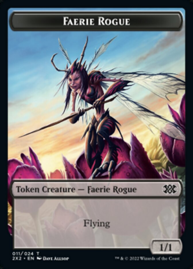 Faerie Rogue // Spirit Double-sided Token [Double Masters 2022 Tokens] | Empire Gaming NC