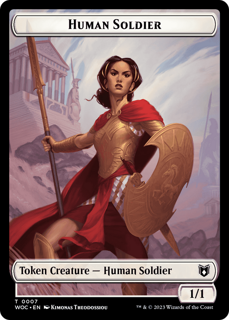 Pirate // Human Soldier Double-Sided Token [Wilds of Eldraine Commander Tokens] | Empire Gaming NC