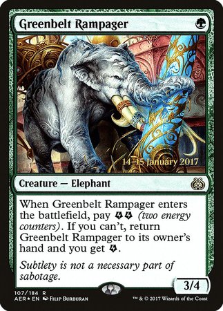 Greenbelt Rampager [Aether Revolt Prerelease Promos] | Empire Gaming NC