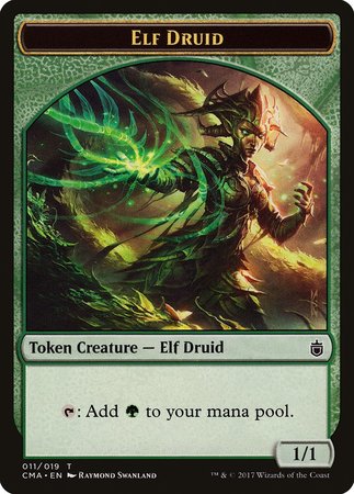 Elf Druid Token (011) [Commander Anthology Tokens] | Empire Gaming NC