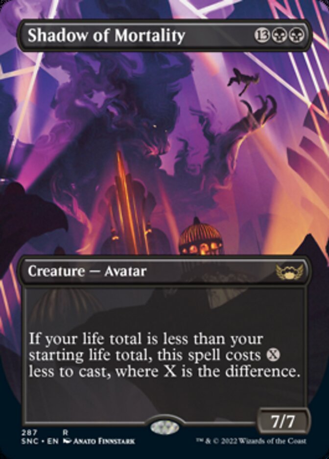 Shadow of Mortality (Borderless Alternate Art) [Streets of New Capenna] | Empire Gaming NC