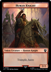 Human Knight // Human Double-Sided Token [The Lord of the Rings: Tales of Middle-Earth Commander Tokens] | Empire Gaming NC