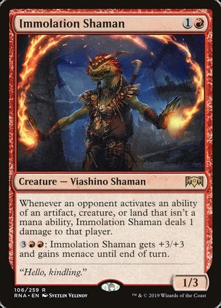 Immolation Shaman [Ravnica Allegiance] | Empire Gaming NC