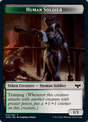 Human (001) // Human Soldier Double-sided Token [Innistrad: Crimson Vow Tokens] | Empire Gaming NC