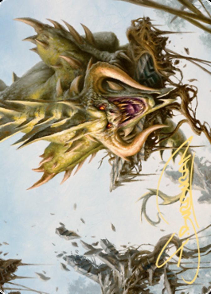 Canopy Baloth Art Card (Gold-Stamped Signature) [Zendikar Rising Art Series] | Empire Gaming NC