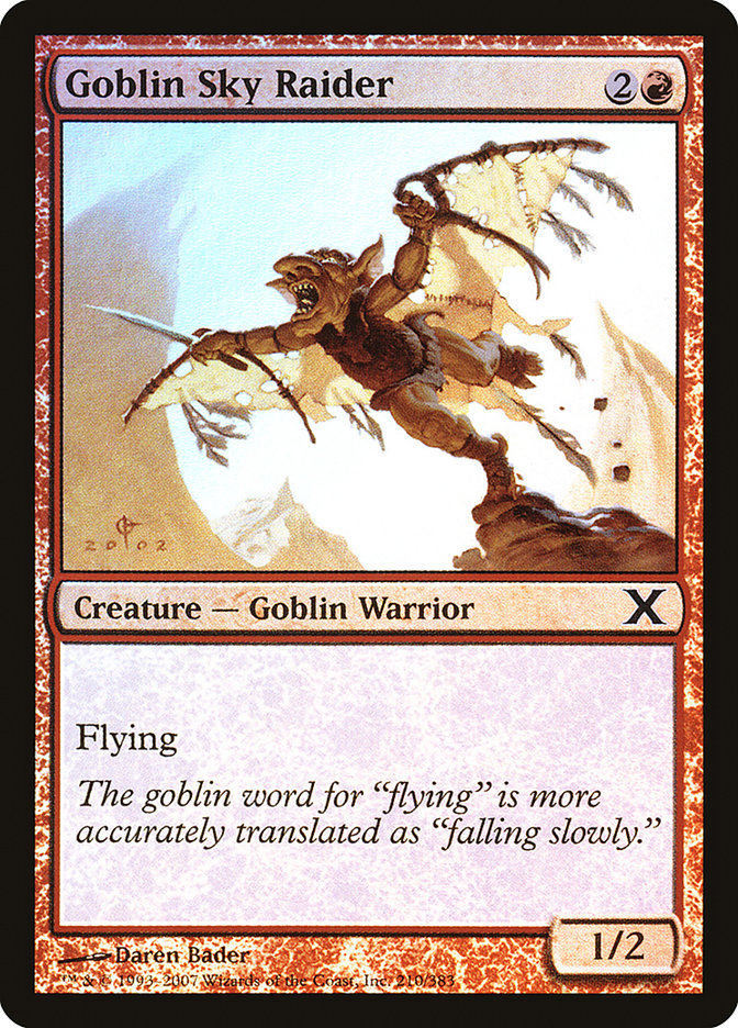 Goblin Sky Raider (Premium Foil) [Tenth Edition] | Empire Gaming NC