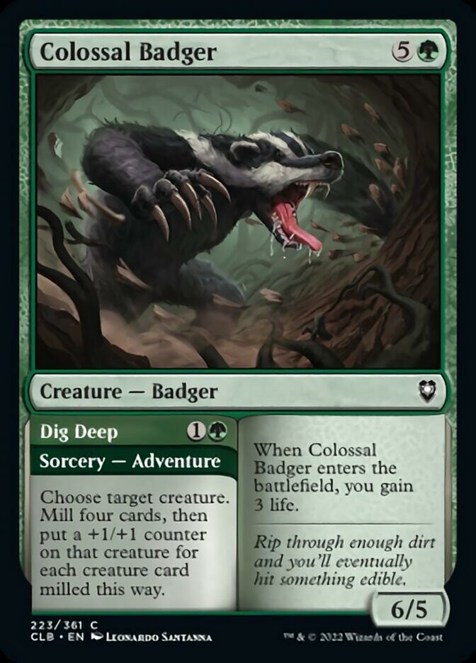 Colossal Badger // Dig Deep [Commander Legends: Battle for Baldur's Gate] | Empire Gaming NC