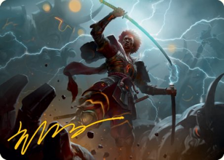 Raiyuu, Storm's Edge Art Card (Gold-Stamped Signature) [Kamigawa: Neon Dynasty Art Series] | Empire Gaming NC