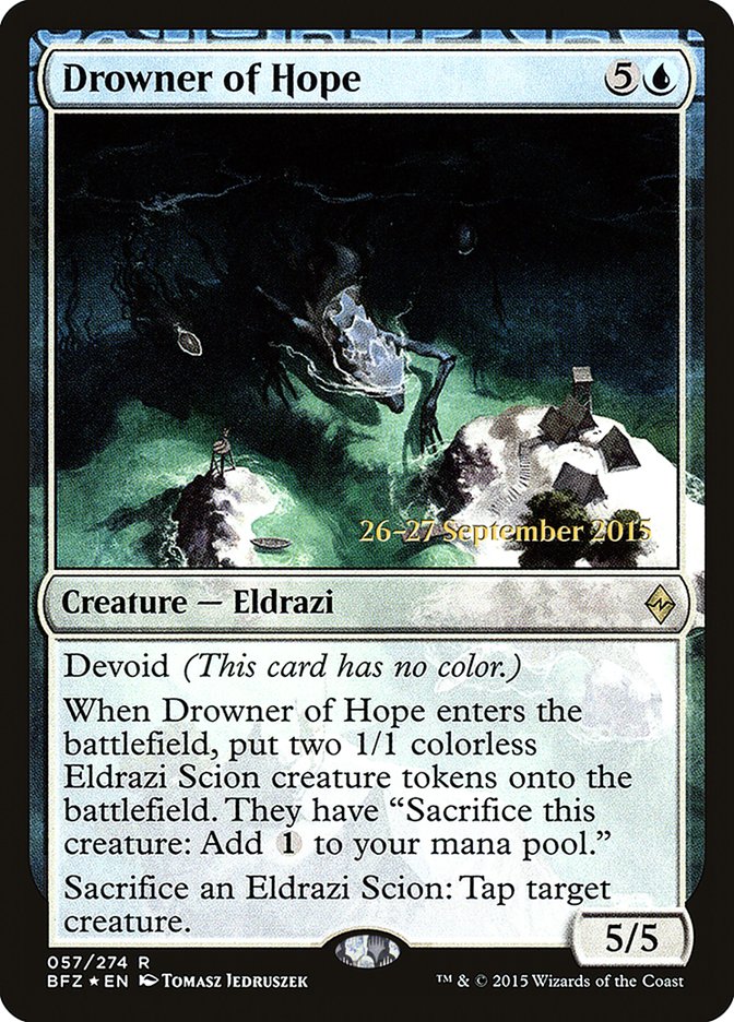 Drowner of Hope  [Battle for Zendikar Prerelease Promos] | Empire Gaming NC