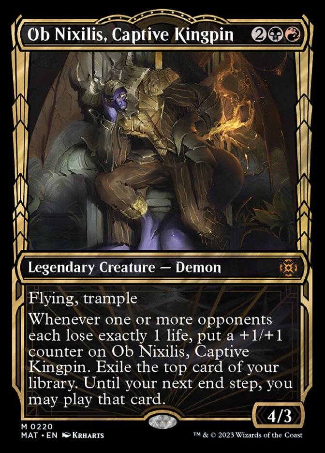 Ob Nixilis, Captive Kingpin (Showcase Halo Foil) [March of the Machine: The Aftermath] | Empire Gaming NC