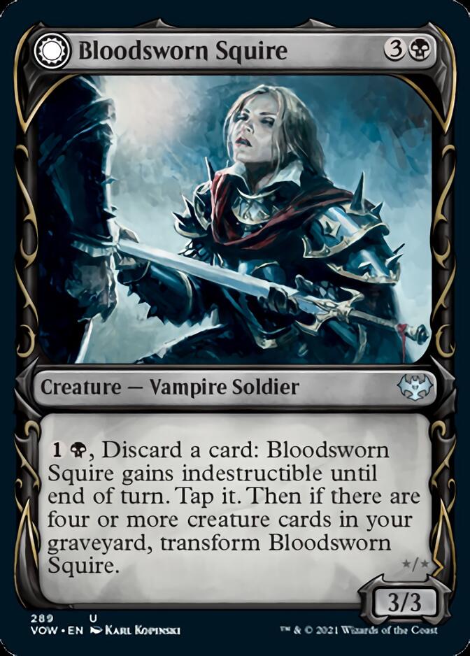 Bloodsworn Squire // Bloodsworn Knight (Showcase Fang Frame) [Innistrad: Crimson Vow] | Empire Gaming NC