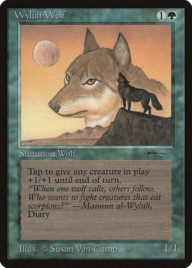 Wyluli Wolf (Light Mana Cost) [Arabian Nights] | Empire Gaming NC