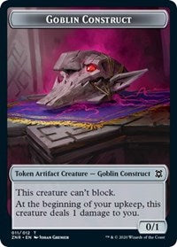 Goblin Construct // Illusion Double-sided Token [Zendikar Rising Tokens] | Empire Gaming NC