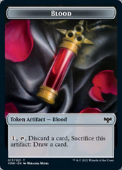 Blood // Vampire (007) Double-sided Token [Innistrad: Crimson Vow Tokens] | Empire Gaming NC