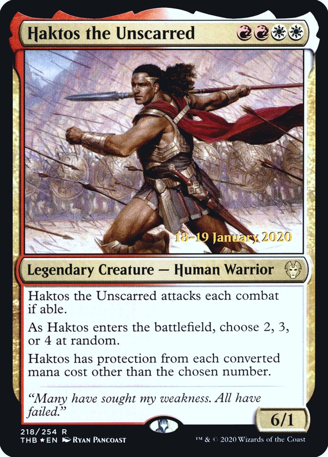 Haktos the Unscarred [Theros Beyond Death Prerelease Promos] | Empire Gaming NC