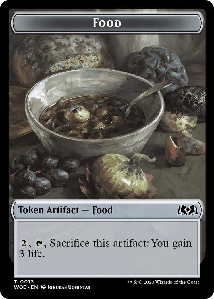 Faerie // Food (0013) Double-Sided Token [Wilds of Eldraine Tokens] | Empire Gaming NC