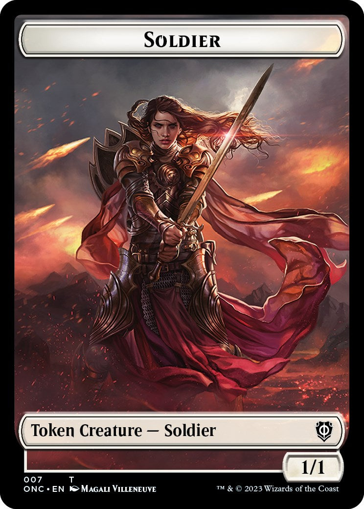 Soldier (007) // Angel Double-Sided Token [Phyrexia: All Will Be One Commander Tokens] | Empire Gaming NC