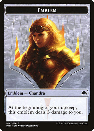 Emblem - Chandra, Roaring Flame [Magic Origins Tokens] | Empire Gaming NC