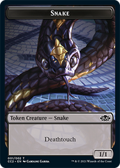 Snake // Zombie Double-sided Token [Commander Collection: Black Tokens] | Empire Gaming NC