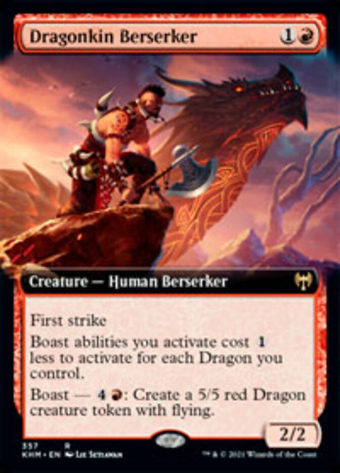 Dragonkin Berserker (Extended Art) [Kaldheim] | Empire Gaming NC