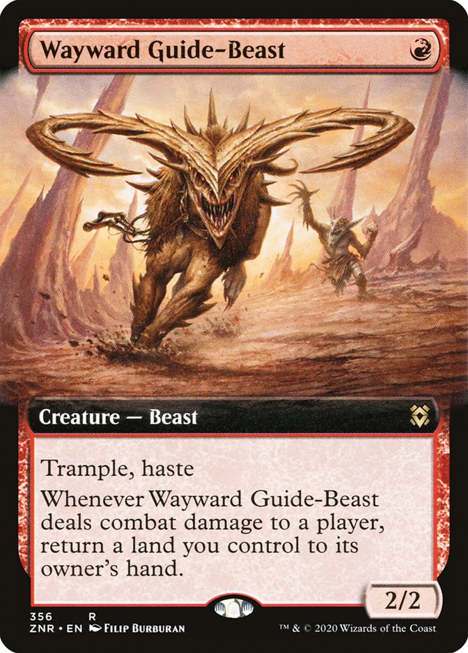 Wayward Guide-Beast (Extended Art) [Zendikar Rising] | Empire Gaming NC