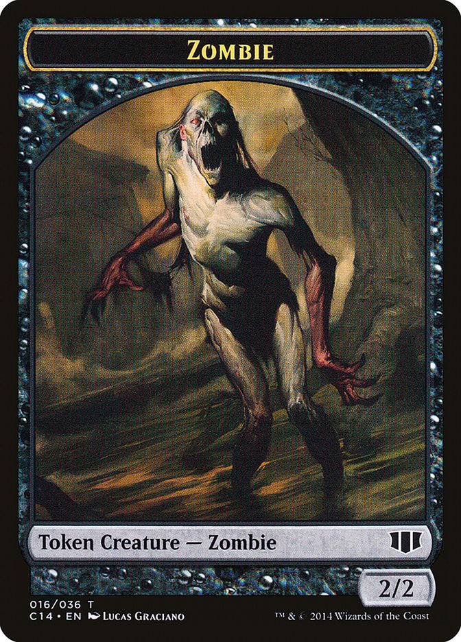 Demon (012/036) // Zombie (016/036) Double-sided Token [Commander 2014 Tokens] | Empire Gaming NC