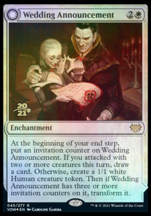 Wedding Announcement // Wedding Festivity [Innistrad: Crimson Vow Prerelease Promos] | Empire Gaming NC