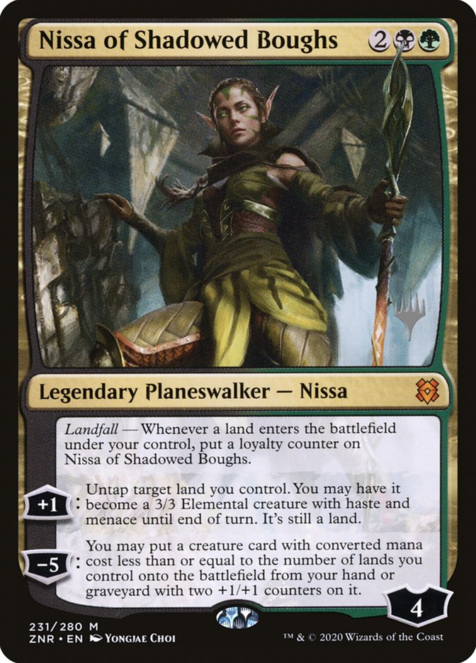 Nissa of Shadowed Boughs (Promo Pack) [Zendikar Rising Promos] | Empire Gaming NC