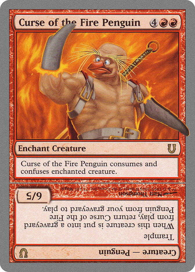 Curse of the Fire Penguin // Curse of the Fire Penguin Creature [Unhinged] | Empire Gaming NC