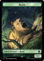 Beast // Treefolk Double Sided Token [The Lord of the Rings: Tales of Middle-Earth Commander Tokens] | Empire Gaming NC