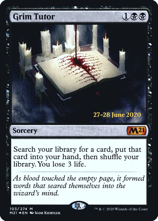 Grim Tutor  [Core Set 2021 Prerelease Promos] | Empire Gaming NC