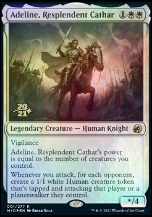 Adeline, Resplendent Cathar [Innistrad: Midnight Hunt Prerelease Promos] | Empire Gaming NC