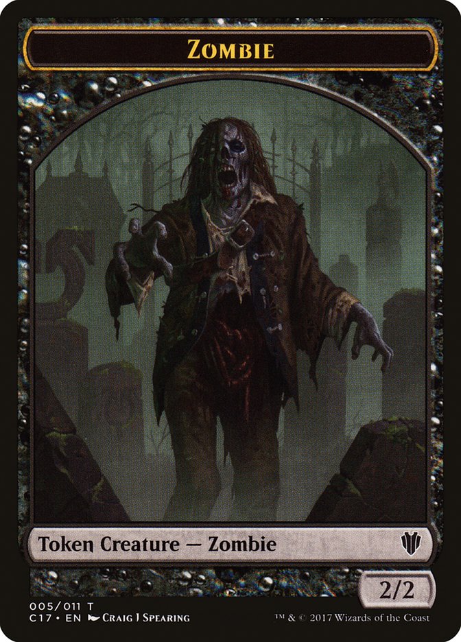 Vampire // Zombie Double-sided Token [Commander 2017 Tokens] | Empire Gaming NC