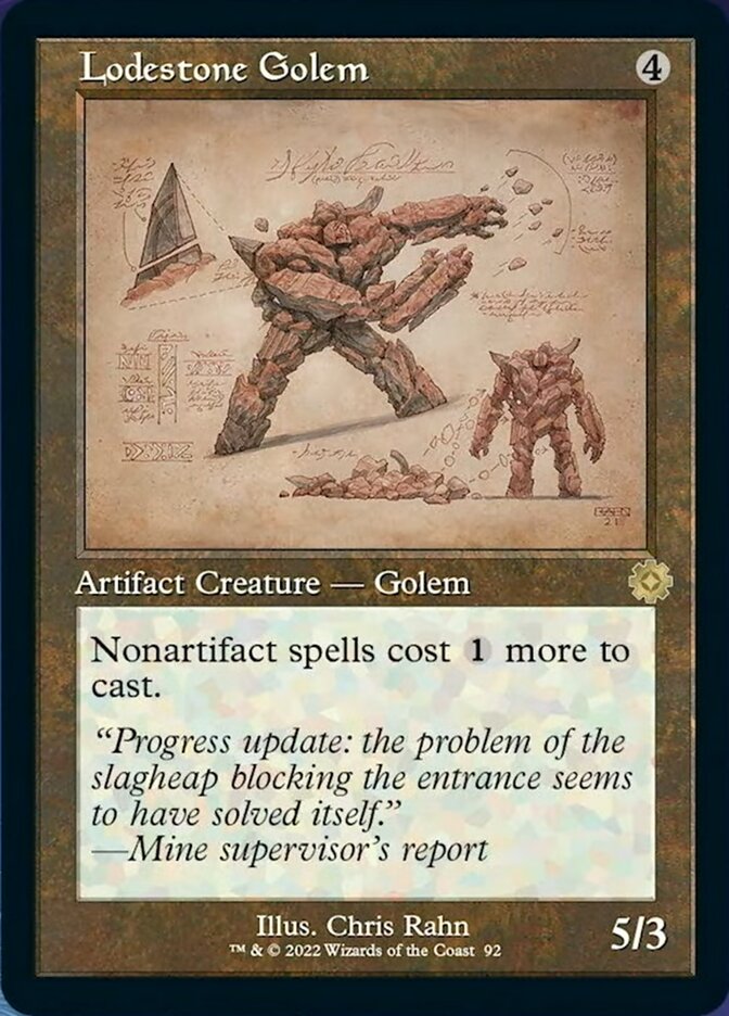 Lodestone Golem (Retro Schematic) [The Brothers' War Retro Artifacts] | Empire Gaming NC