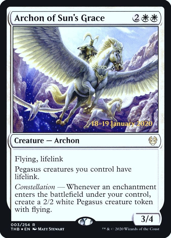 Archon of Sun's Grace [Theros Beyond Death Prerelease Promos] | Empire Gaming NC