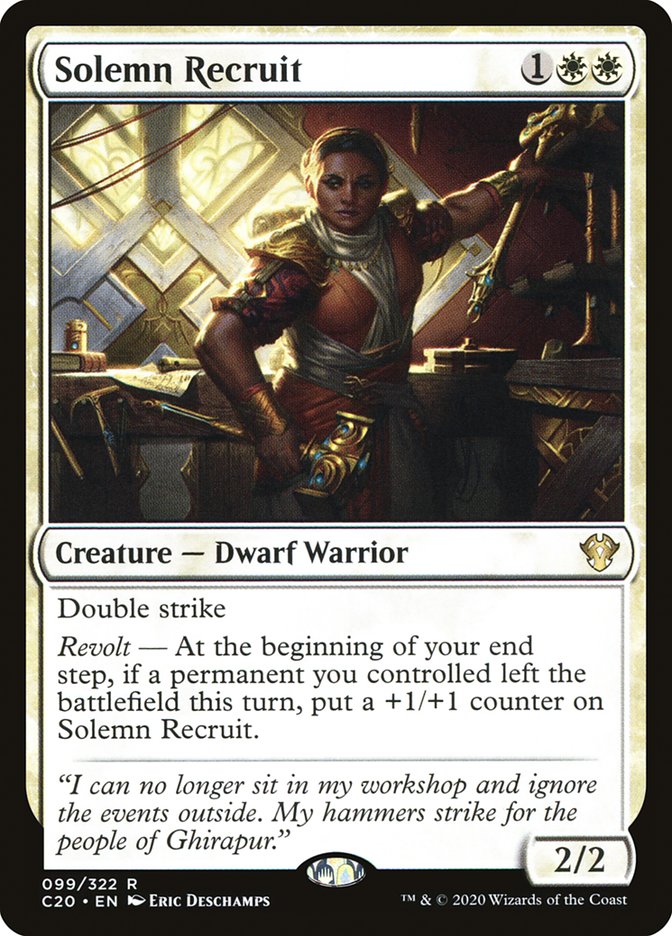 Solemn Recruit [Commander 2020] | Empire Gaming NC