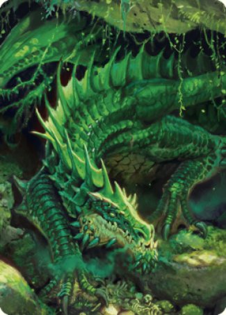 Lurking Green Dragon Art Card [Commander Legends: Battle for Baldur's Gate Art Series] | Empire Gaming NC