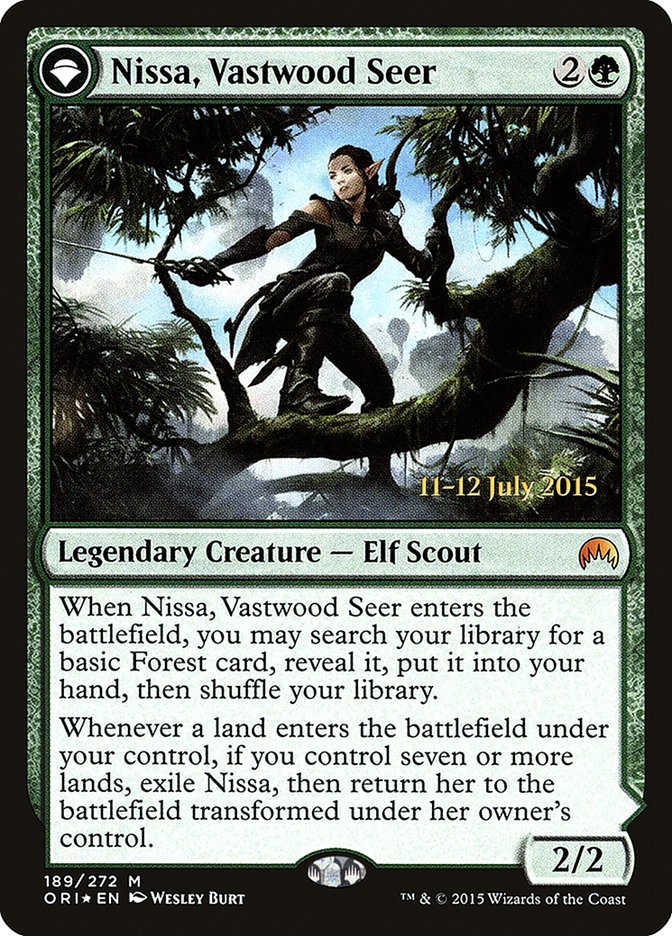 Nissa, Vastwood Seer // Nissa, Sage Animist [Magic Origins Promos] | Empire Gaming NC