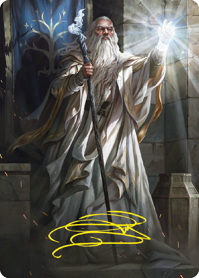 Gandalf the White Art Card (Gold-Stamped Signature) [The Lord of the Rings: Tales of Middle-earth Art Series] | Empire Gaming NC